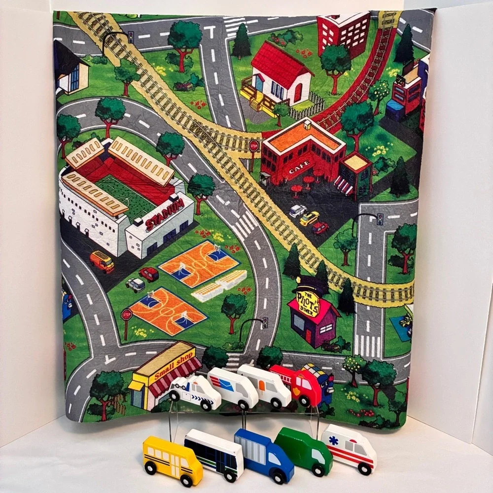 Melissa & Doug Town Vehicles & Roadway Activity Playmat